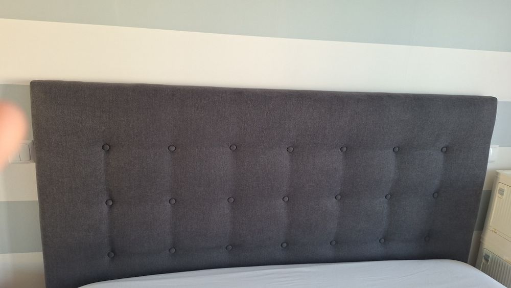 Cabeceira de cama em tecido