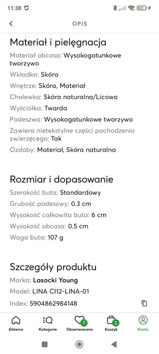 Czarne baleriny Lasocki young r. 35