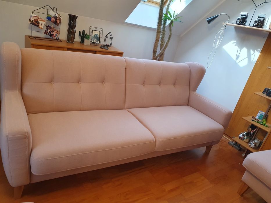 Kanapa sofa, rozkładana, z pojemnikiem
