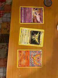 Cartas de pokemon 3 aves lendárias