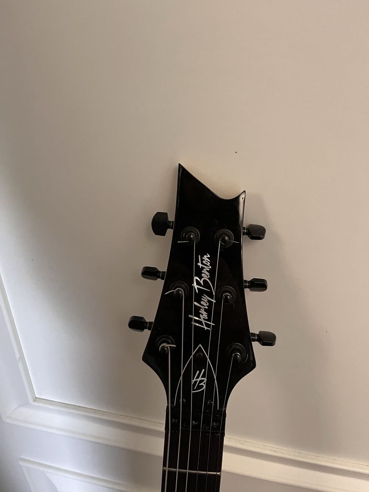Gitara elektryczna Harley Benton wzmacniacz efekty akcesoria mikrofony