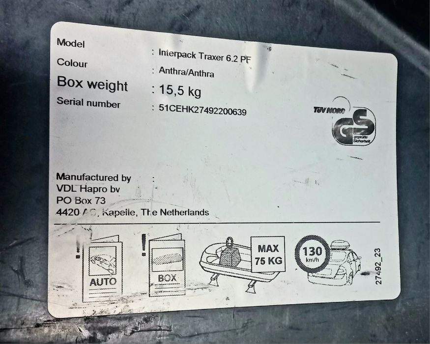 Box dachowy Inter Pack Traxer 6.2 320l