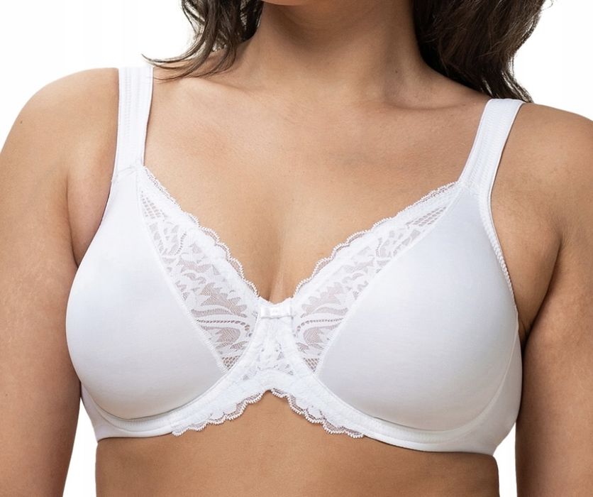 Biustonosz Triumph Modern Lace+Cotton biały 85B
