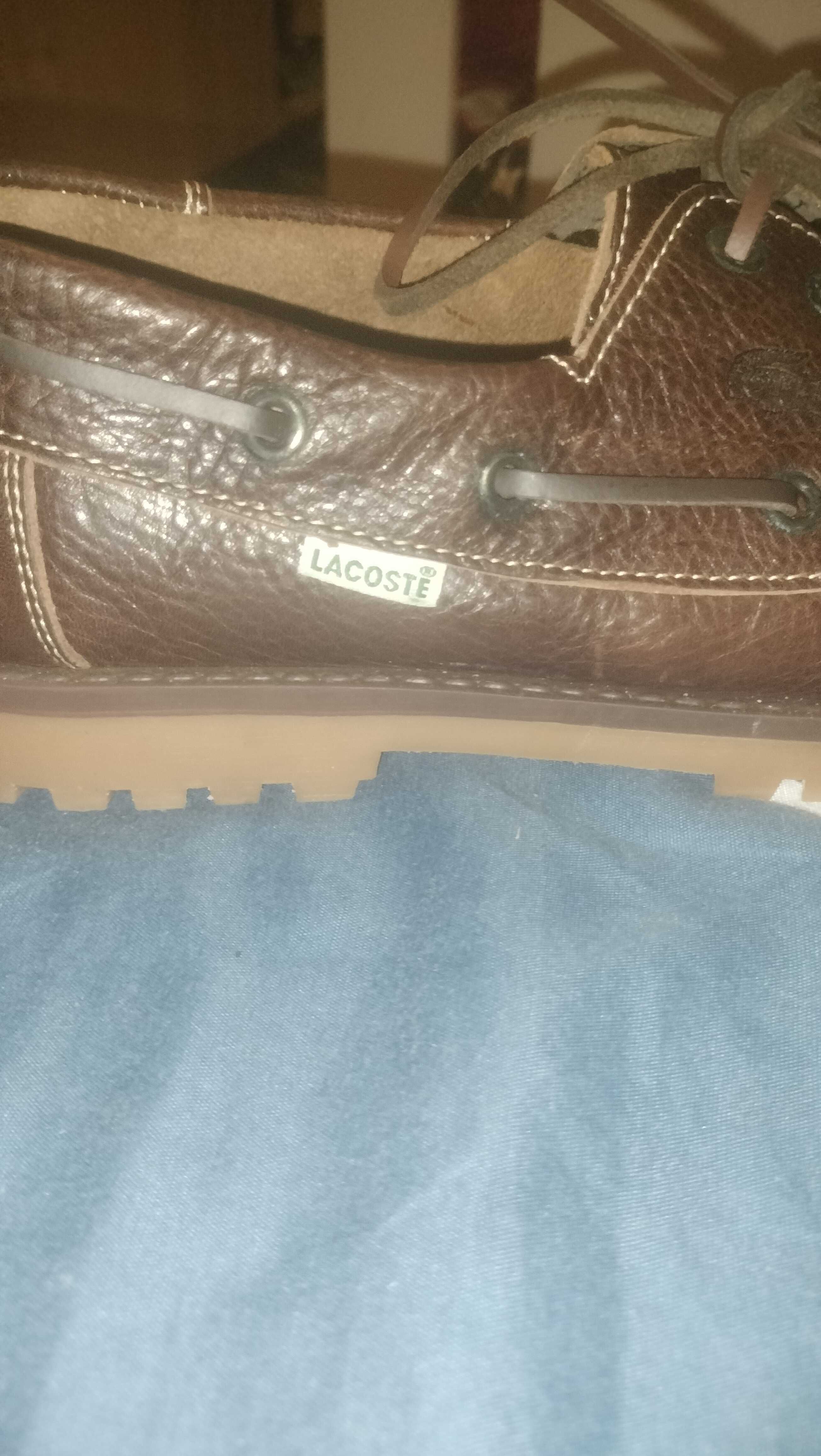Sapatos em Pele Lacoste original 41 castanho