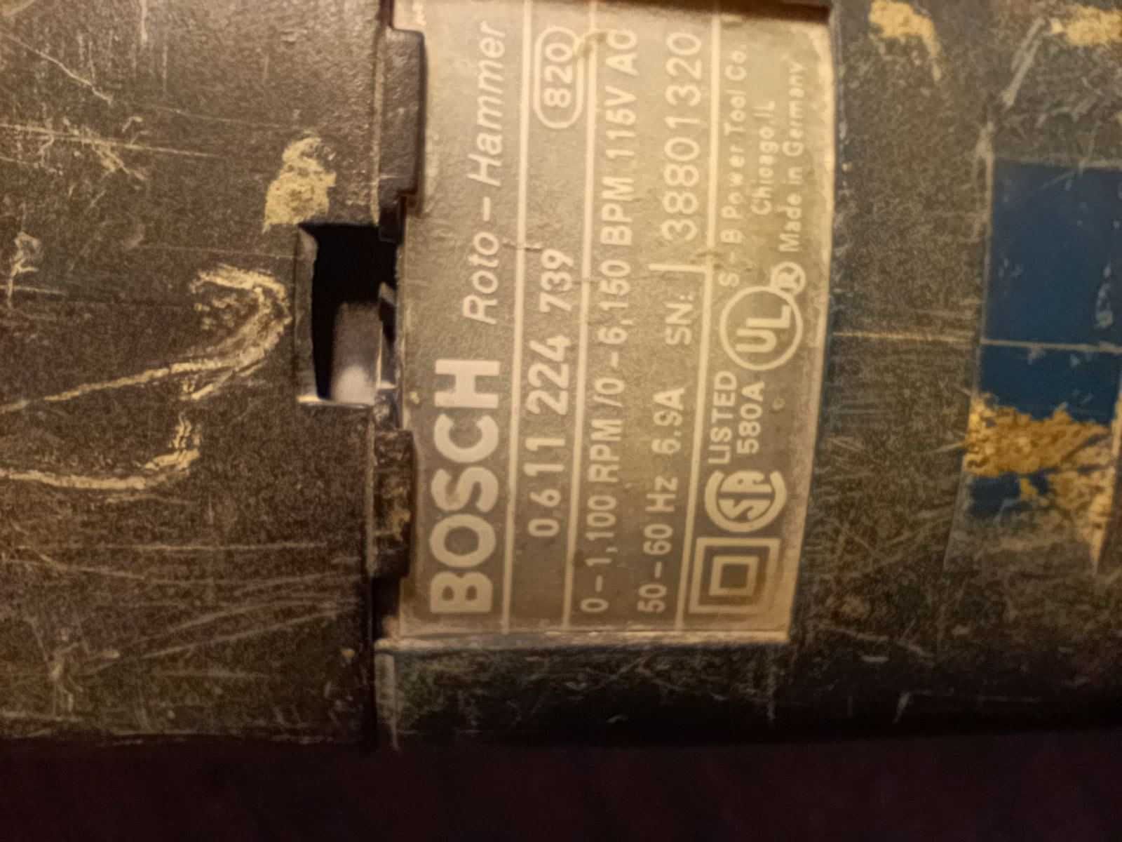 Перфоратор Bosch 11224VSR, ~116 вольт, 6,9А, (США).