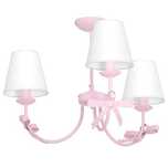 lampa wisząca dziecięca KOKARDKA 3xE14/60W róż księżniczka