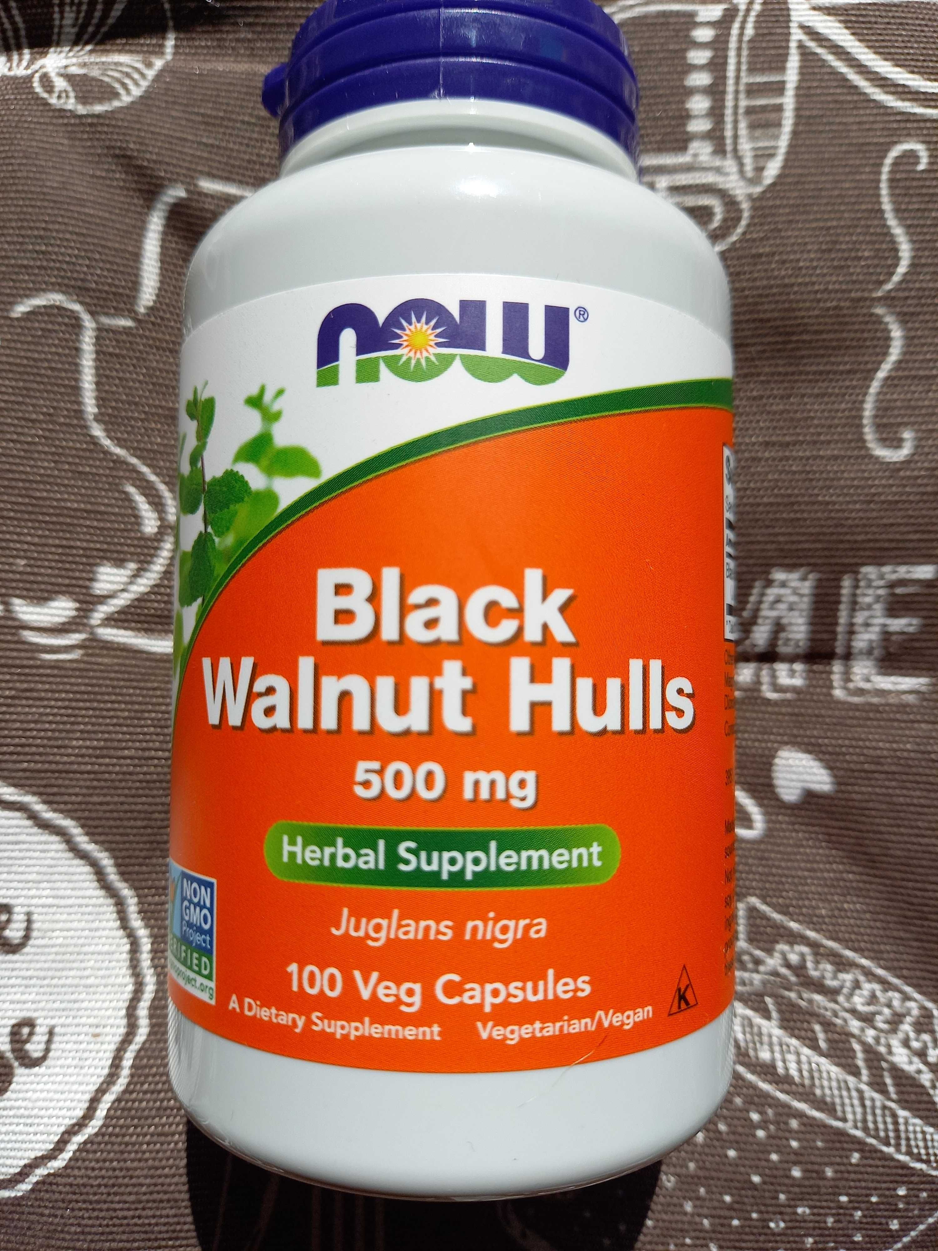 Now Foods Black Walnut Hulls черный орех 100 капсул