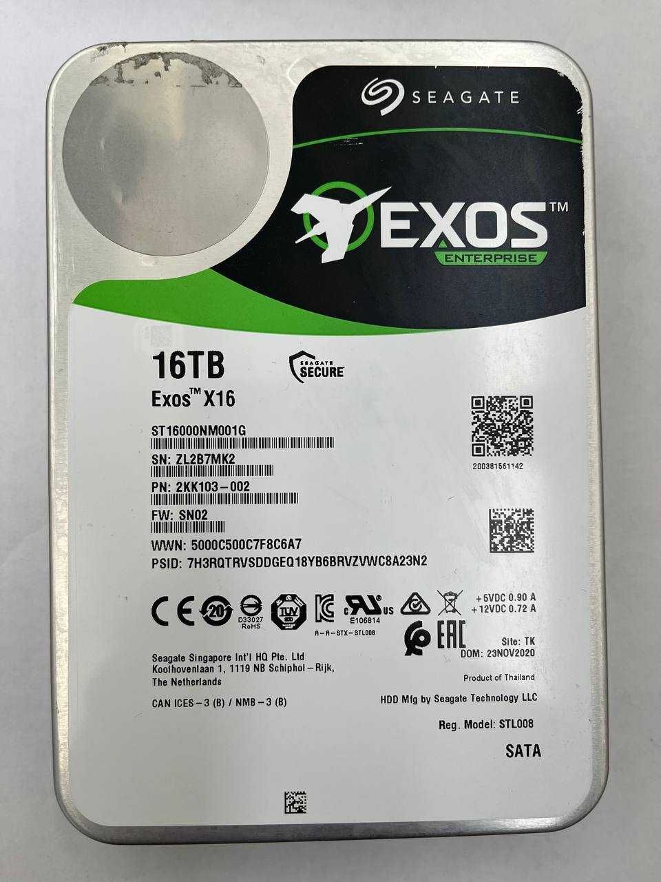 Жесткий Диск Seagate Exos Enterprise 16TB X16 SATA III (ST16000NM001G)