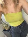 Kanarkowy crop top limonka