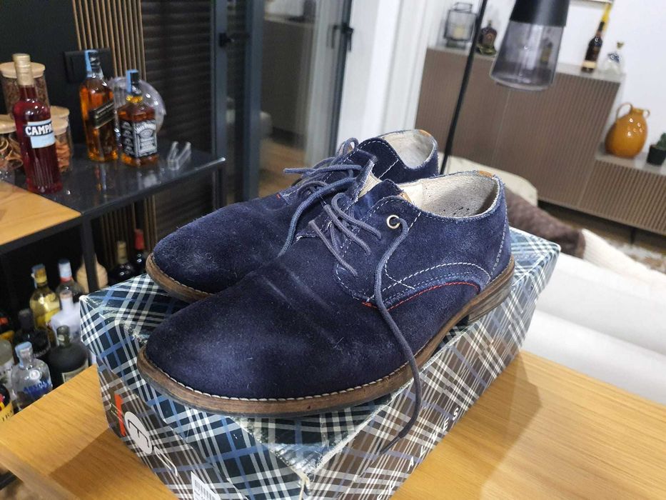 Sapatos Homem Camurça Azul: Tamanho 40