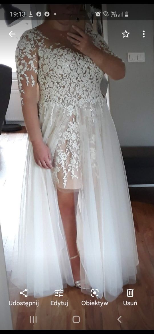 Piękna suknia ślubna Justyna Kodym 44-46