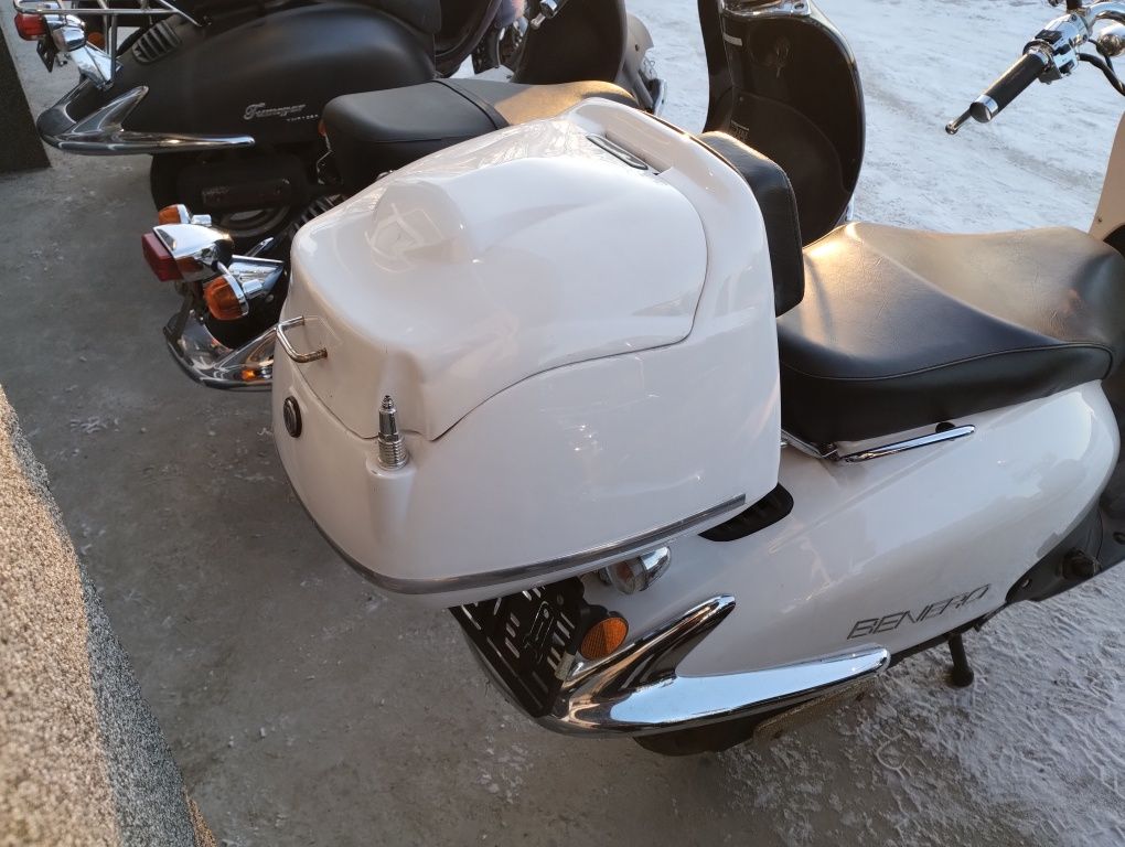 Skuter Retro 125 Benero 2009r + Kufer , Ładny biały jak honda Shadow Z