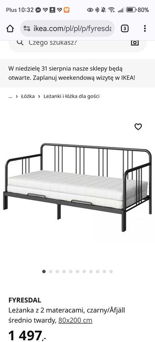 Łóżko z dwoma materacami