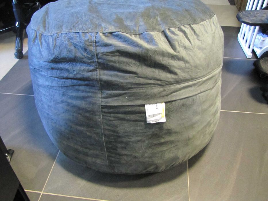 Pufa worek do siedzenia z pianki szary Sofa Sack welurowy