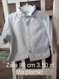 Koszula blekitna Zara 80 cm