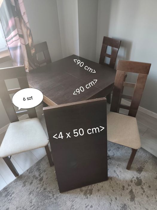 Meble stół krzesła komody szafki zestaw mebli