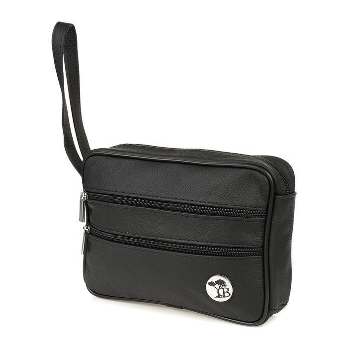 Saszetka męska skórzana do ręki czarna Beltimore R02 premium elegancka