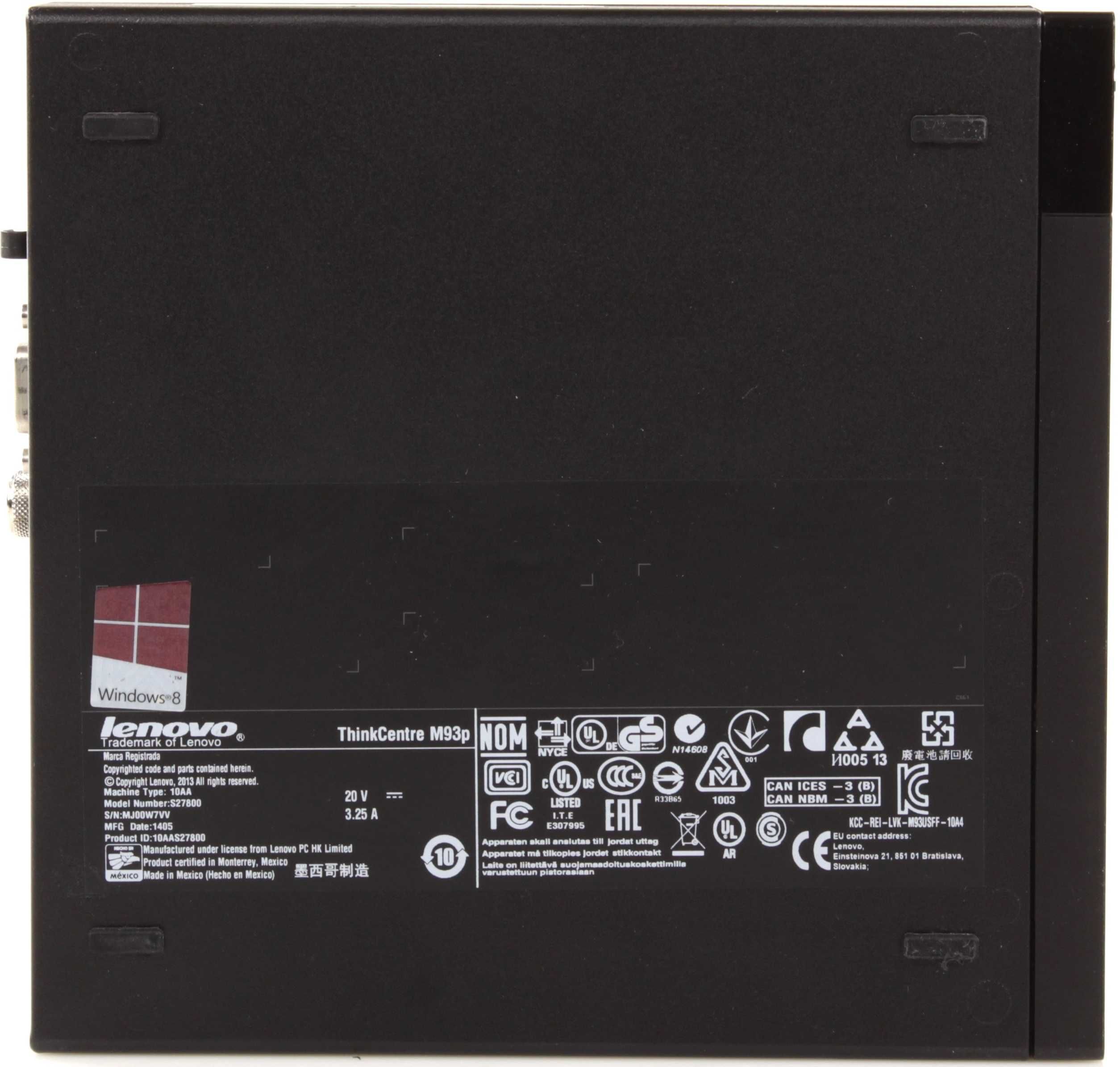 Микро Lenovo ThinkCentre M93p tiny (i5-4570T 2x2,9-3,6/8GB DDR3L/WIN)