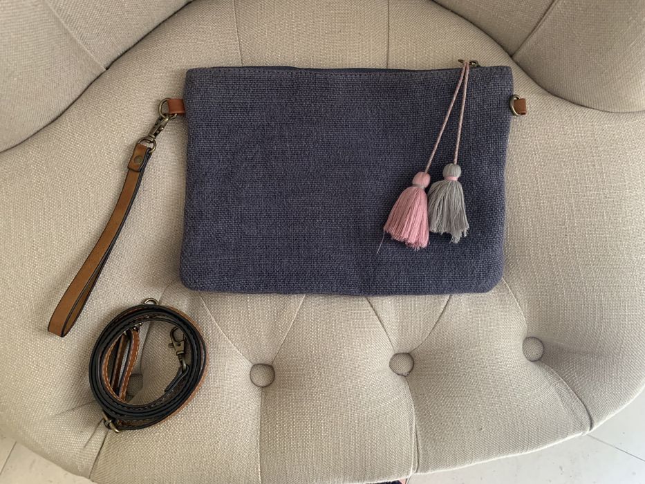 Mala tiracolo azul do Mercado Stylista Estoril