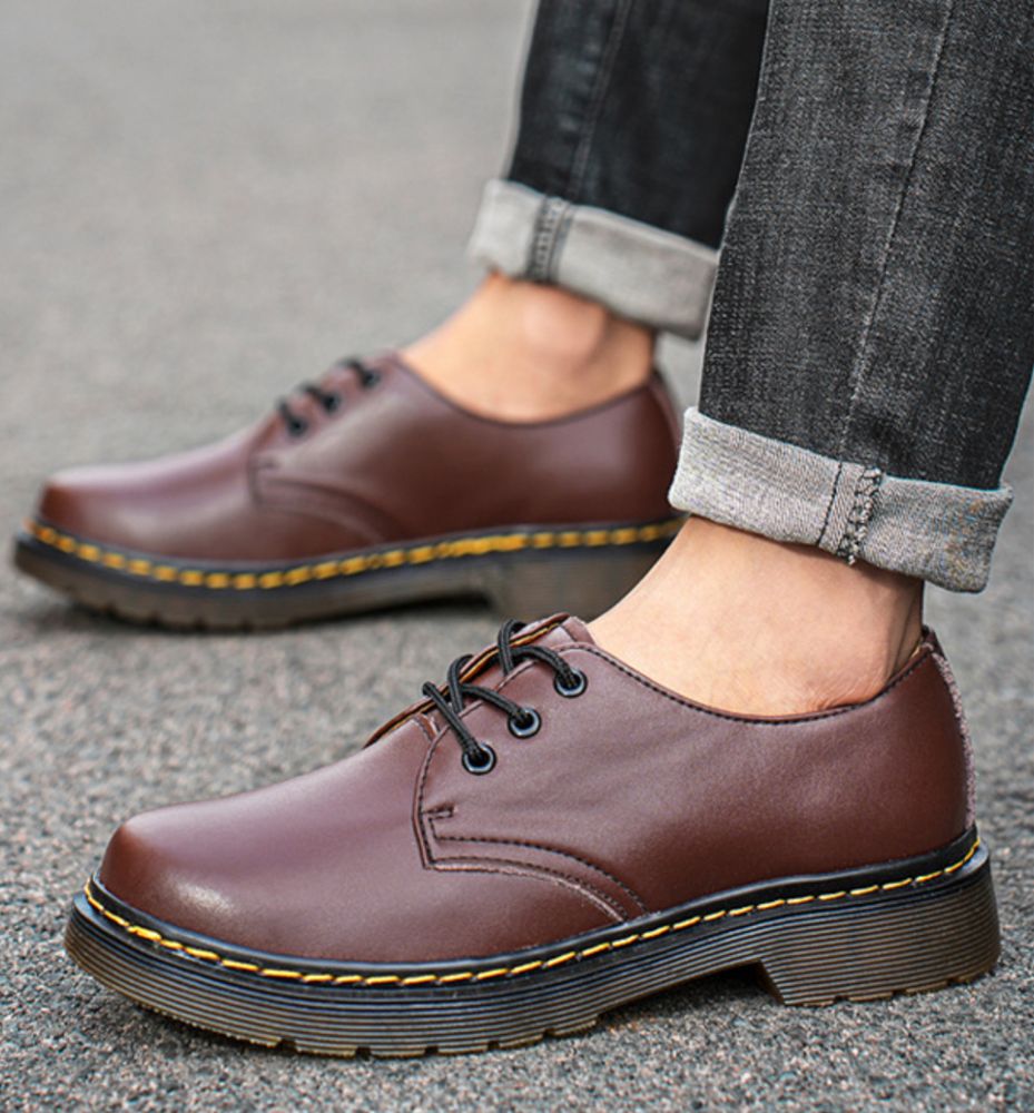 Eleganckie półbuty derby oxfordy miejskie obuwie unisex martensy
