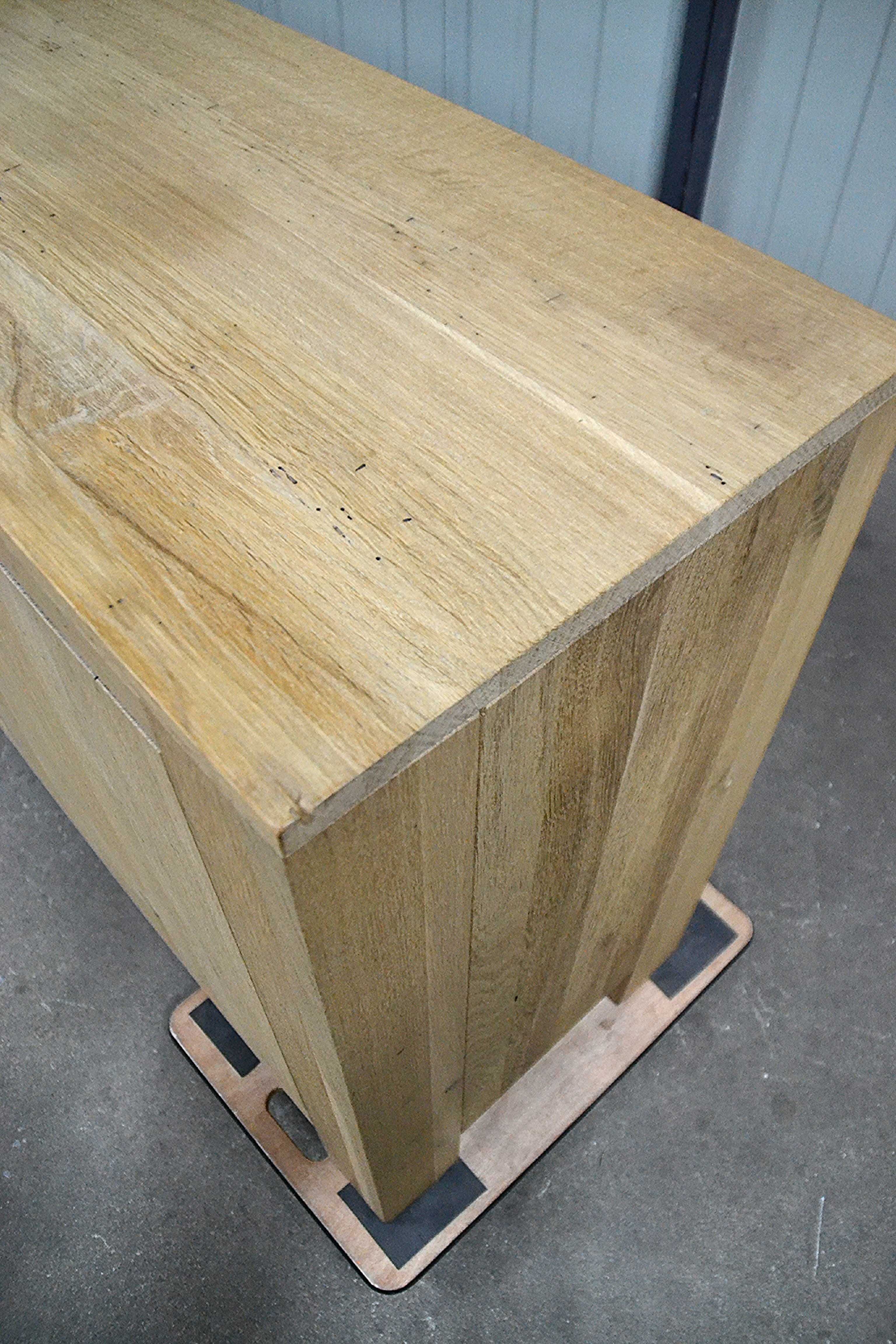 Komoda drewniana dębowa, ze starych desek, erosion wood, unikat.