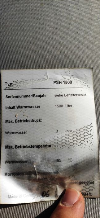 Bufor 1500 L zasobnik TML AUSTRIA EMAIL akumulator zład wody