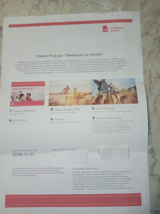 Voucher "Weekend we Dwoje"