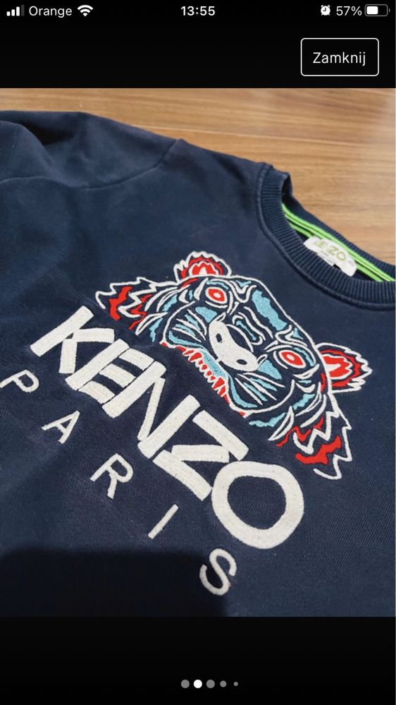 Bluza młodzieżowa Kenzo XS Tygrys