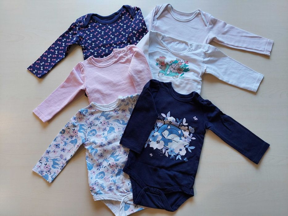 Paczka (22 szt.) rozm.74 ubranka dla dziewczynki