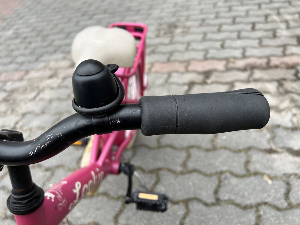 Rower dzieciecy Loekie Princess 16” koła, róż rowerek dla dziewczynki
