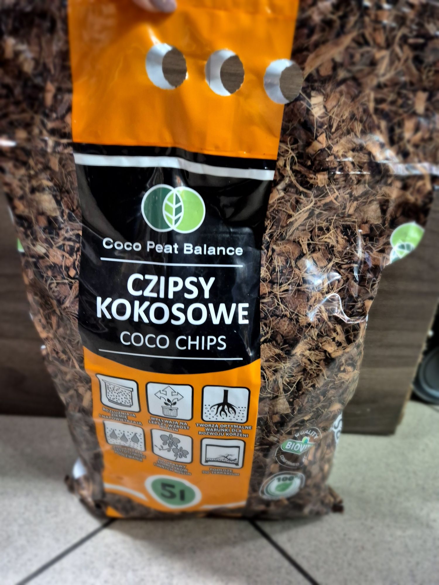Chipsy kokosowe Coco Chips 5L zrębki Biovita