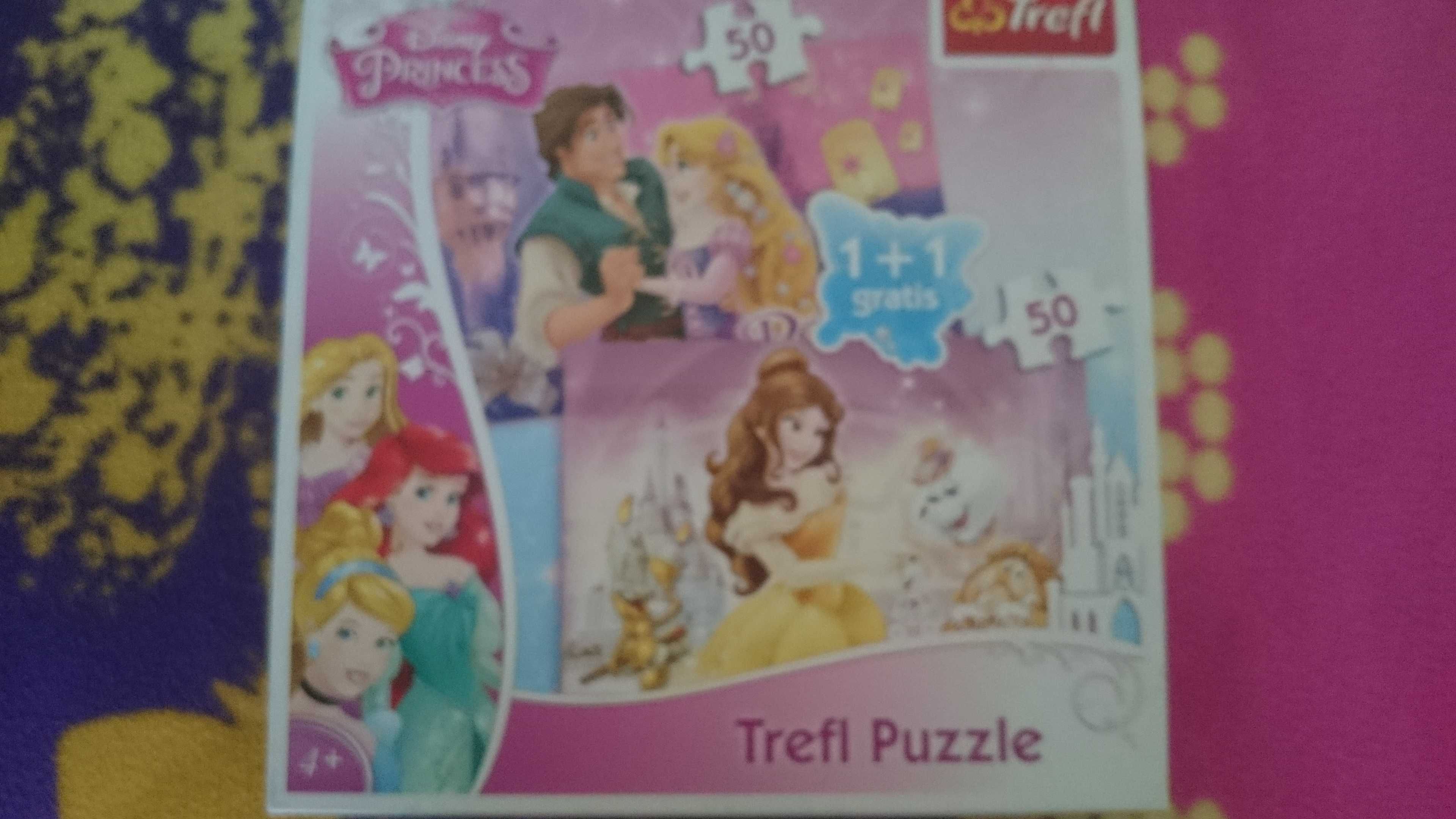 Puzzle Disney Księżniczki dwa obrazki w jednych puzzlach 50 elementów