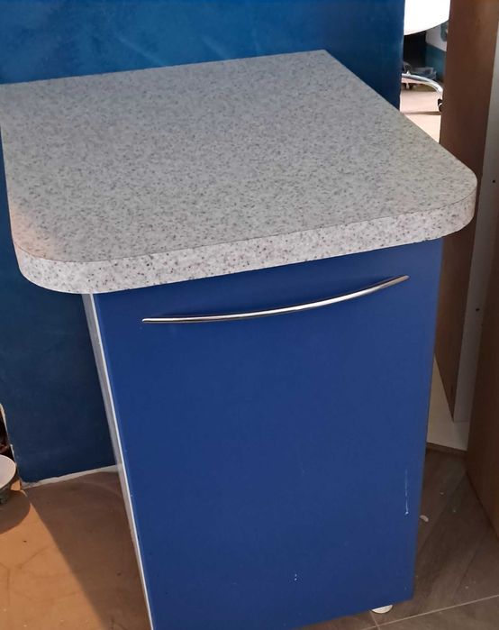 Szafka witryna narozna drewno 100x100cm i szafka stojaca 45 z blatem