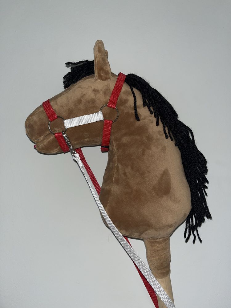Kantar i wodze dla hobby horse A5/A4 czerwono-białe + gratis(promocja)