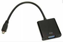 ADAPTER micro HDMI do VGA konwerter DSUB + DŹWIĘK