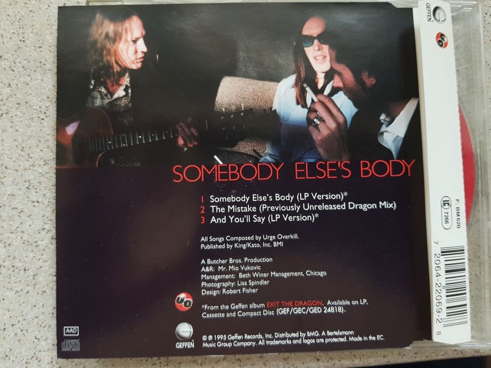Maxi CD Urge Overkill Somebody Else's Body Geffen 1995