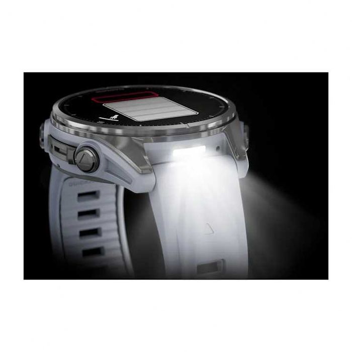 Smartwatch Garmin fenix 8 43mm Amoled, Srebrny z białym paskiem