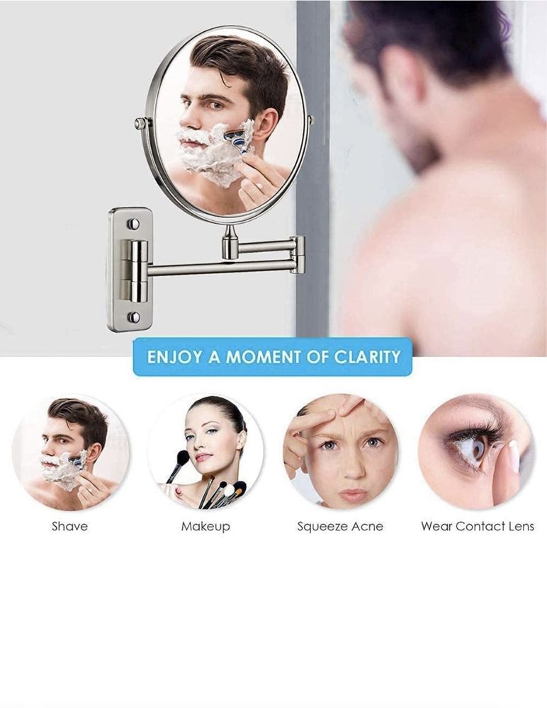 Зеркало настенное для макияжа и бритья
