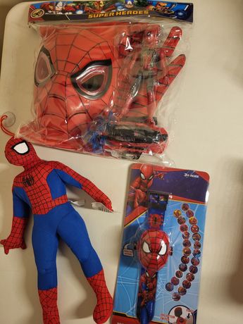 Spider-Man Mega zestaw, maska, maskotka, projektor