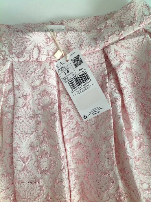 MANGO żakardowa spódnica na tiulowej halce 10 lat