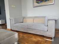 Zestaw wypoczynkowy (kanapa, fotel i pufa)