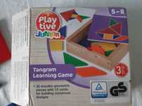 Drewniane puzzle z układanką - 15 kart, 32 części