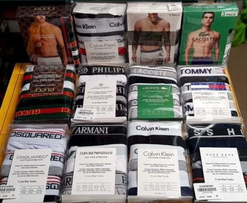 Nowe Bokserki Męskie 3pak Tommy Armani CK Hugo Boss Calvin