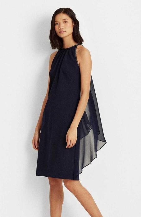 Sukienka damska Ralph Lauren nowa granatowa Midi r. L