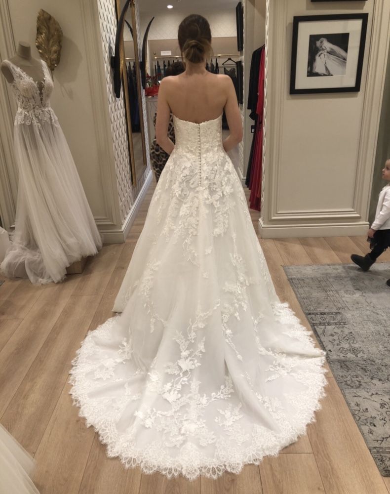 NOWA suknia ślubna Pronovias Elcira z koronką luksusowa princess