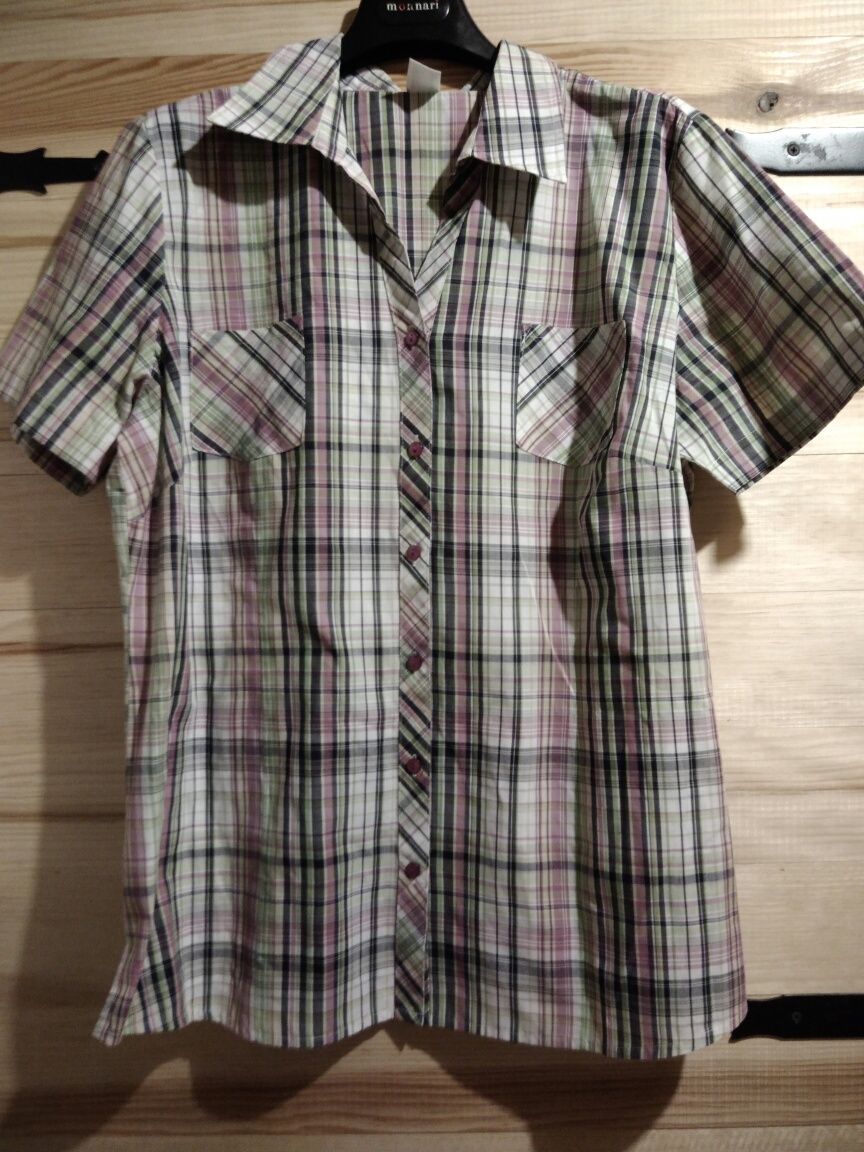 Bluzka damska w kratę rozmiar 46/48 H&M
