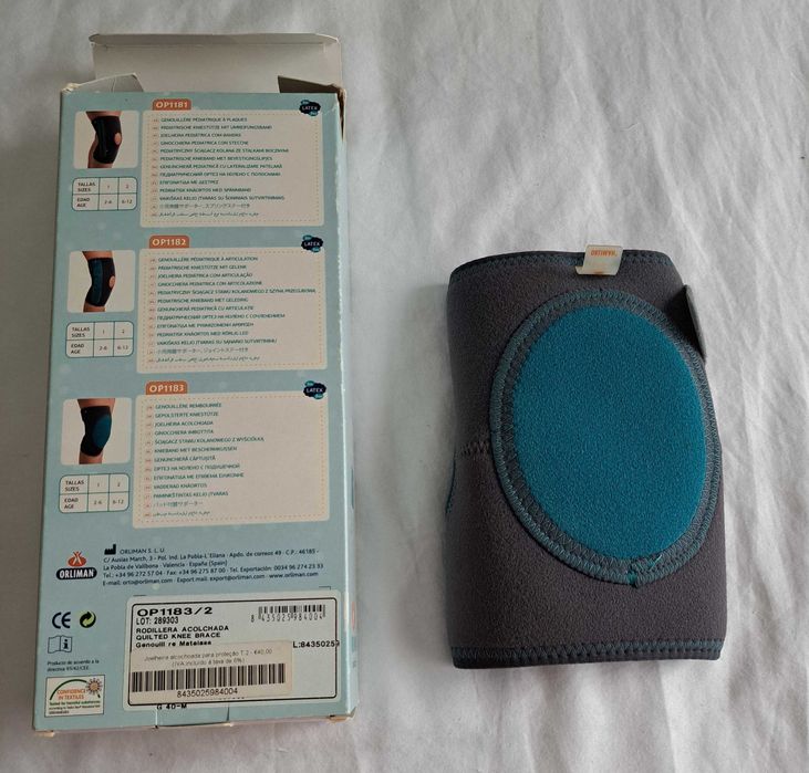 Joelheira Acolchoada Proteção Pediátrica - Orliman - 6 a 12 anos