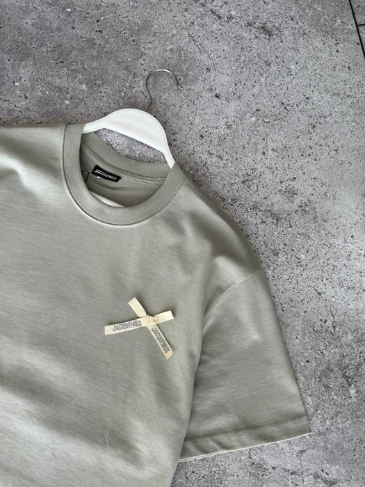 Футболка Jacquemus premium оверсайз з qr-code та бірками i57/7433