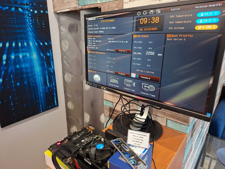 Płyta Główna AsRock Z170 Extreme4 + Intel I7-6700K + 8Gb DDR4 3000