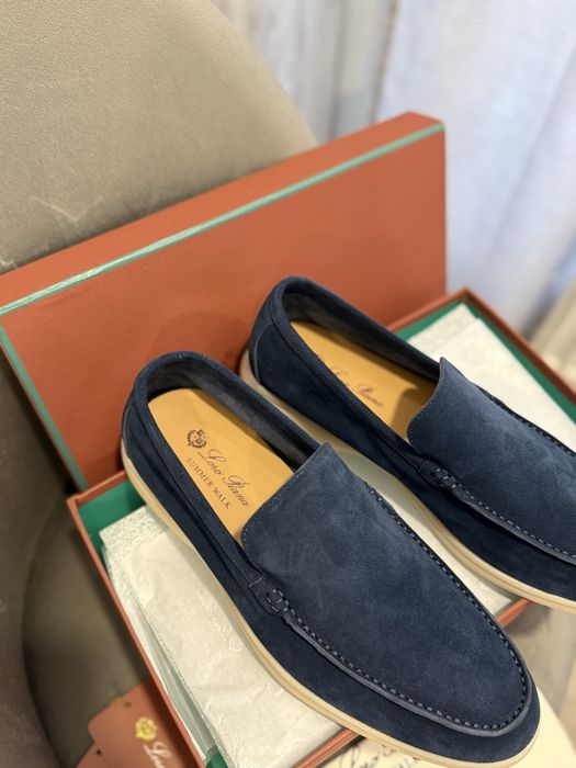 Лоферы loro piana лоро пиана мужские туфли чоловічі замшеві